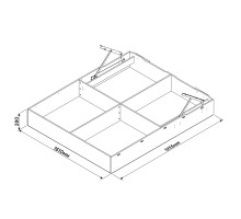Ящик с подъемным механизмом МН-038-02-180 С2 темный (180 см)