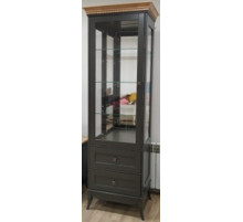 Шкаф-витрина для посуды Римини MUR-118-11/1(1) одностворчатый (RAL 7022)