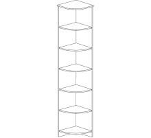 Стеллаж угловой Инна 618 темный