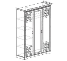 Трехдверный шкаф Парма 800 кремовый 